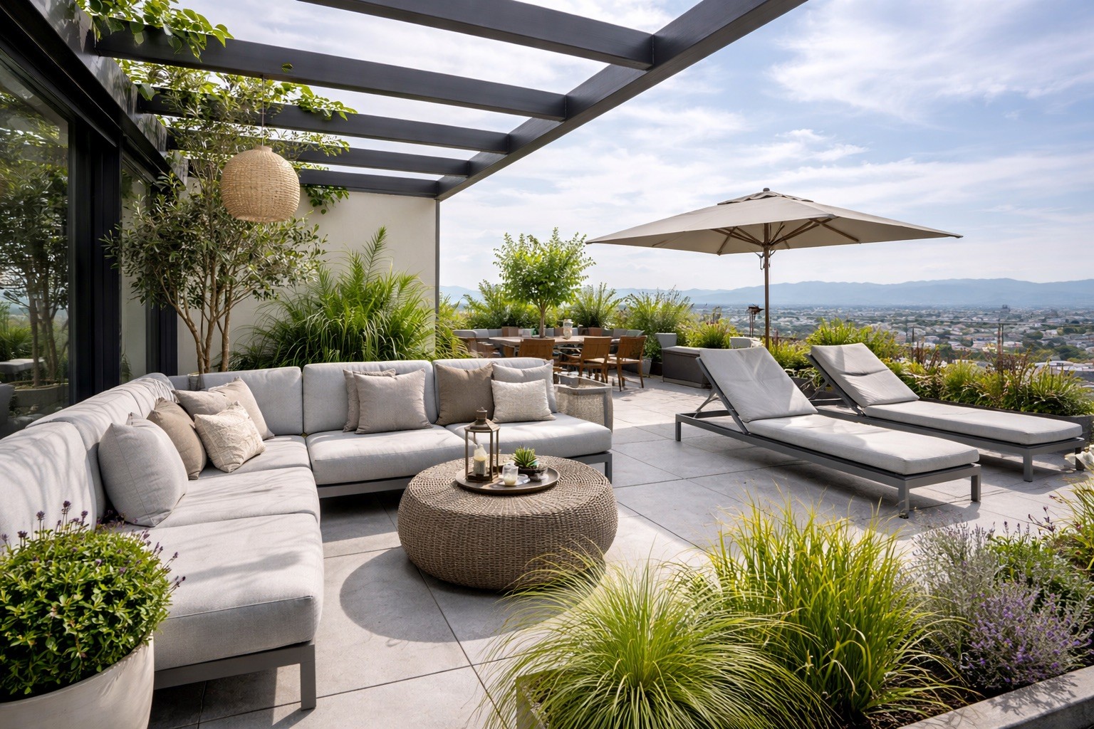 Pergola auf Dachterrasse